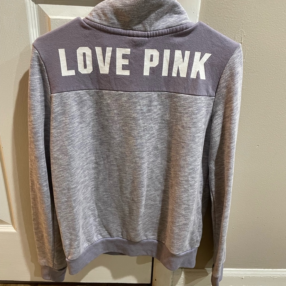 Small light purple half zip sweater from PINK by Victoria’s Secret